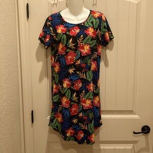 Bobbie Brooks Tropical Floral Print Women’s Size S Dress Soft Knit Stretch